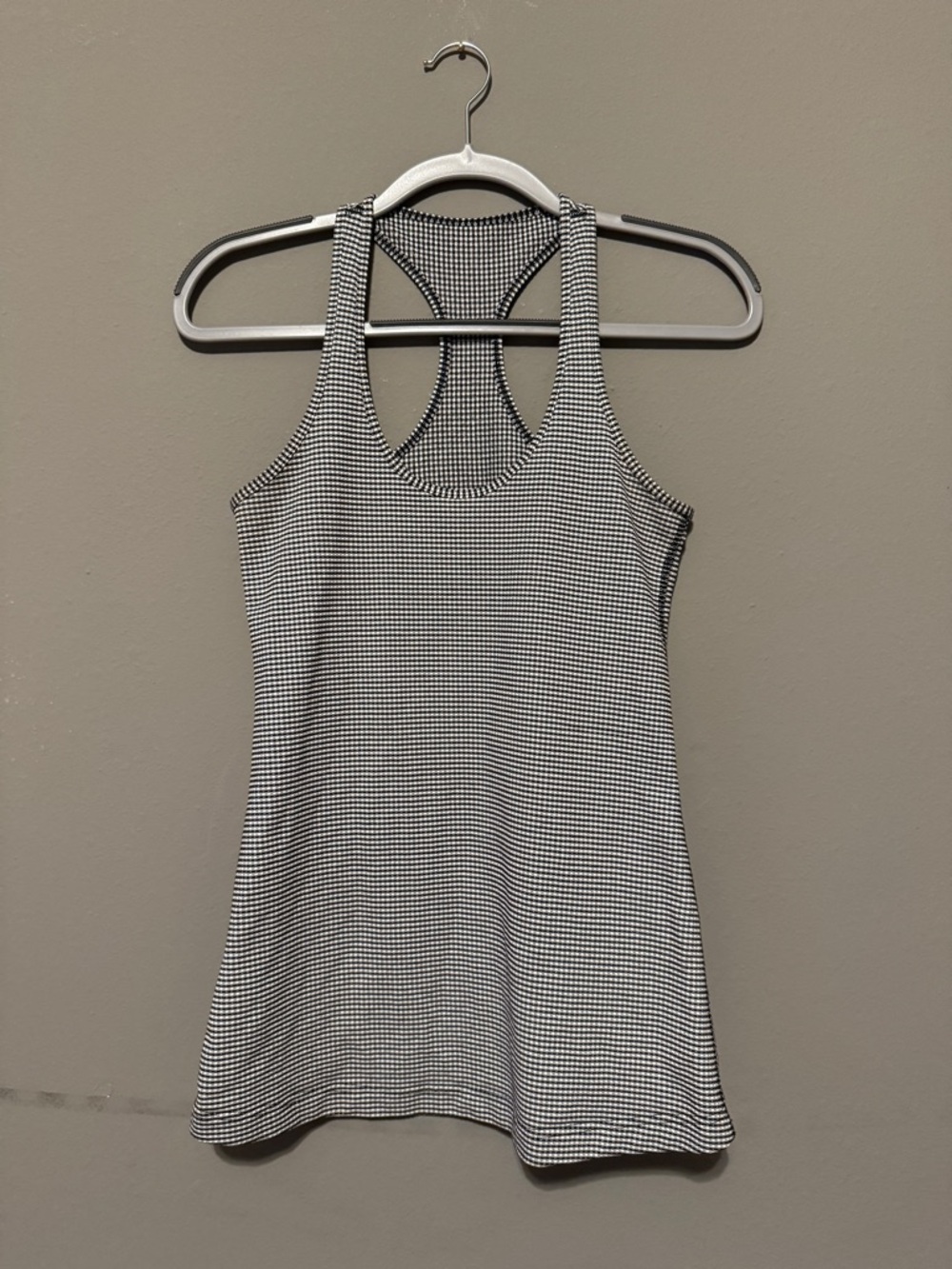 lululemon athletica Black & White Checked Racerback Tank